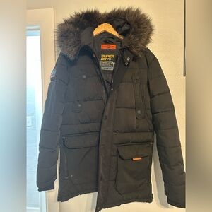 Superdry men’s Chinook jacket. Black. Size M